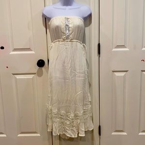 Beautiful shoulder off white dress